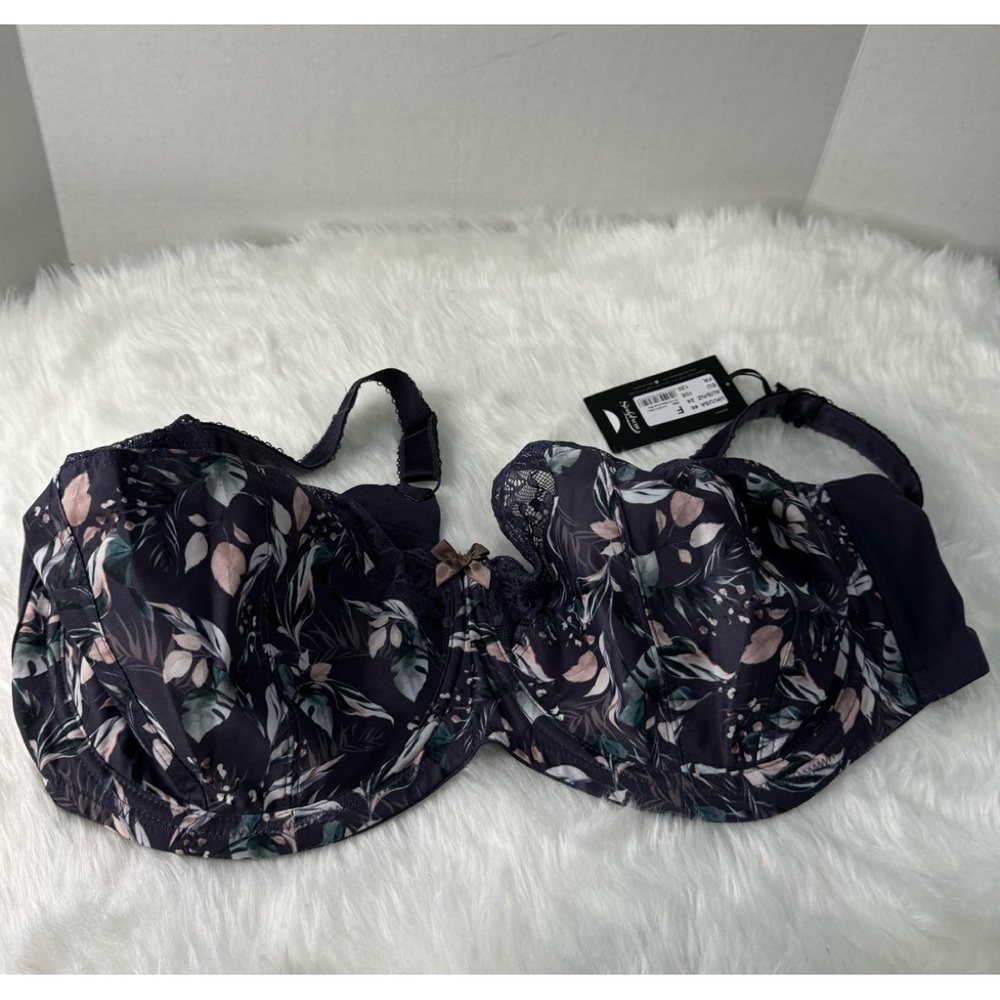 Sculptresse Chi Chi Balconnet Bra Plus Size Unlined Lace Autumn Floral Underwire